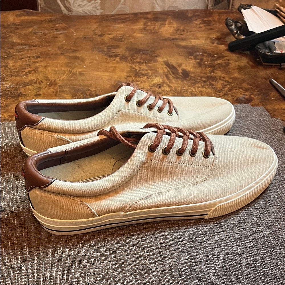 Tommy Hilfiger Tan and Brown Boat Shoes